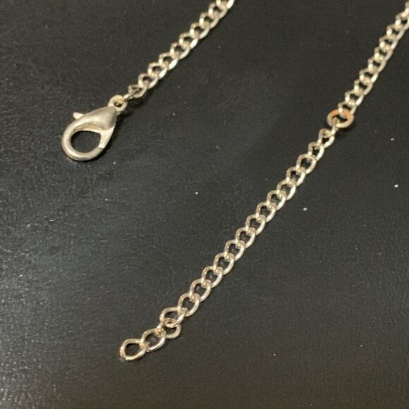 Vintage Lousiana Water Meter Chain Bracelet NOLA Crescent Box Silver Blue 8-10"L - Picture 6 of 12